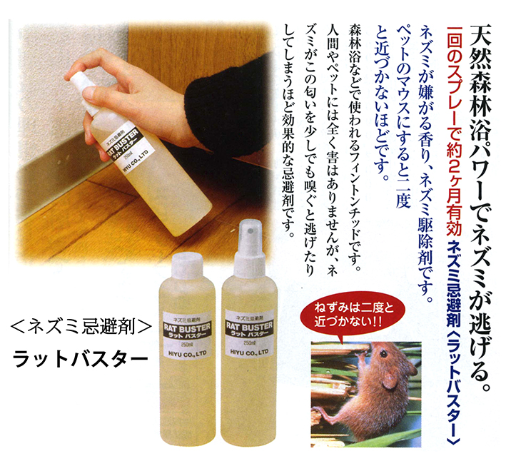 お試し価格！】 ねずみ忌避剤 ラットバスター トリガースプレー K11501 250ml